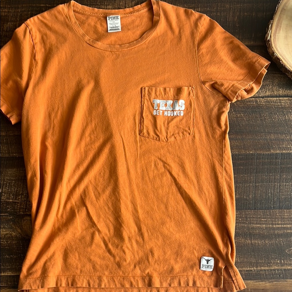 PINK Victoria's Secret Orange Texas Tee
